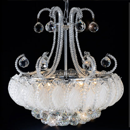 European Luxury Crystal Ball Glass Chandelier Lamp