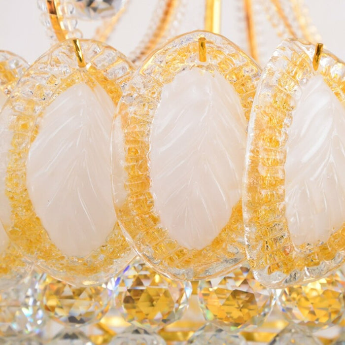 European Luxury Crystal Ball Glass Chandelier Lamp