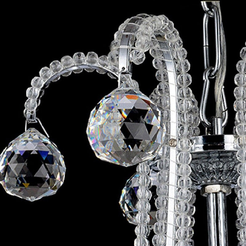 European Luxury Crystal Ball Glass Chandelier Lamp