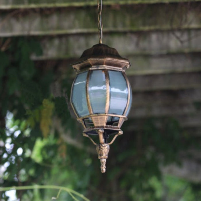 European Vintage Bronze Outdoor Pendant Lamp
