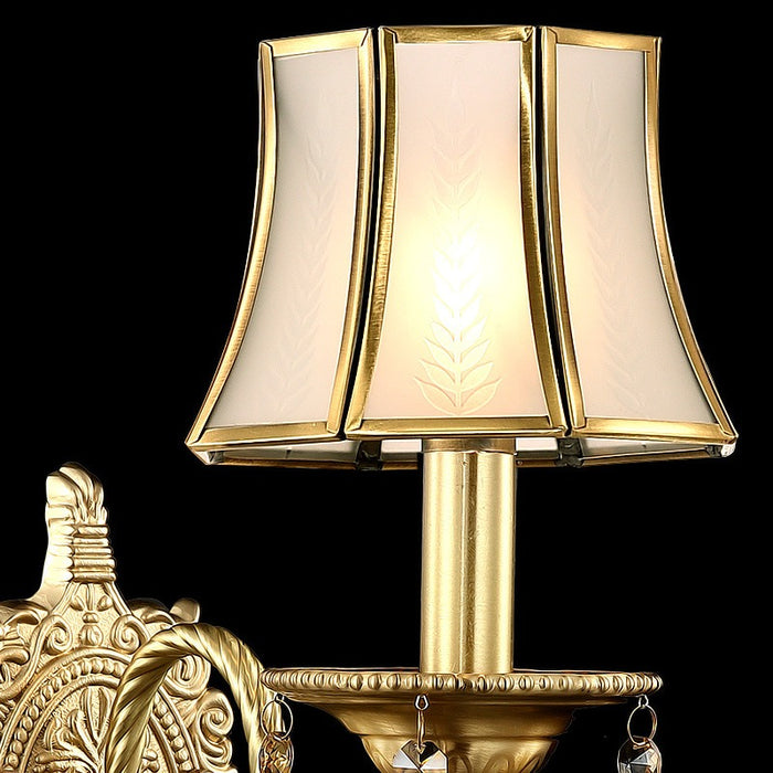 Vintage Tiffany Bedroom Copper LED Lamp