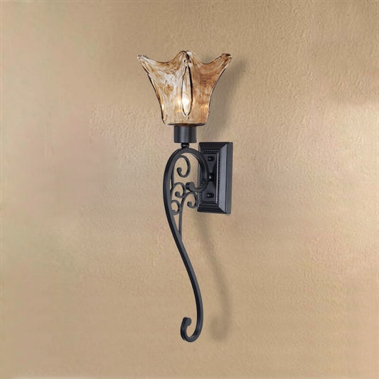 Fashion Rustic Iron Bedroom Bedside Wall Light Fixture