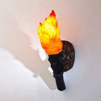 Modern Resin Flame Torch Creative LED Wall Lamp