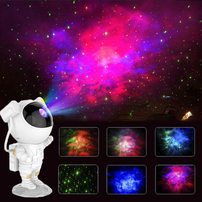 Astronaut Star Projector Night Light Space Projector, Galaxy Starry Nebula Ceiling Projection Lamp with Timer