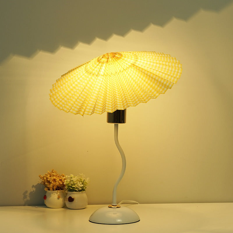 Umbrella Pleated Table Lamp USB Remote Control