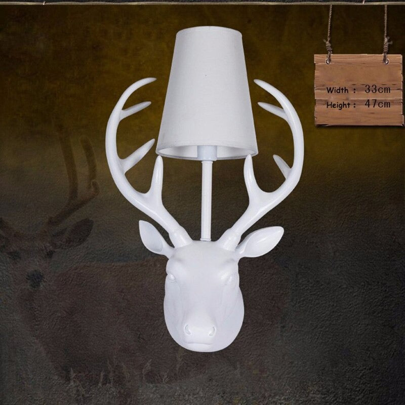 Vintage Resin Deer Wall Lamp