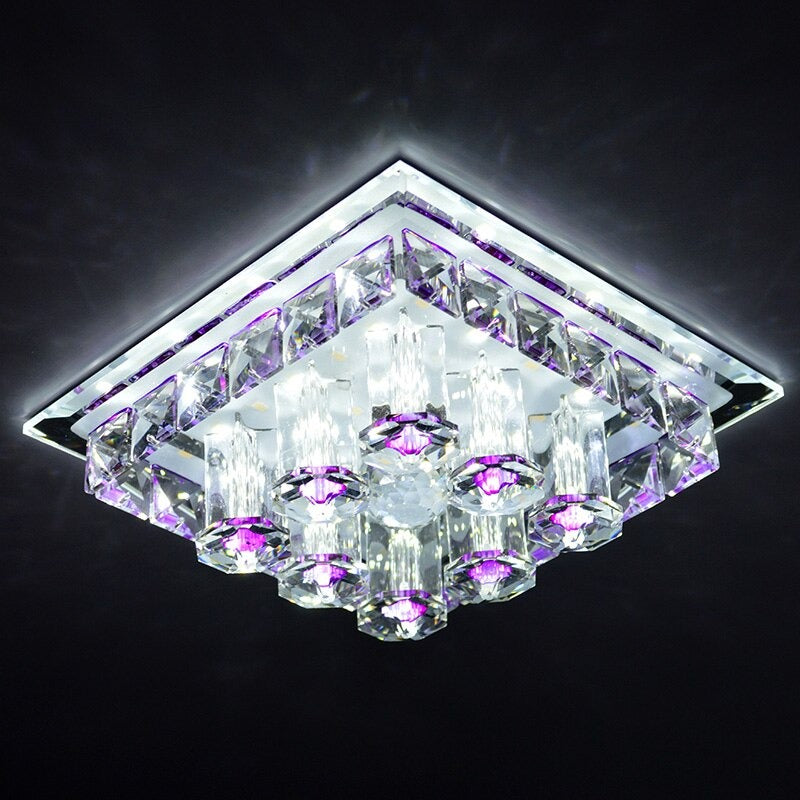 Square LED Crystal Ceiling Light