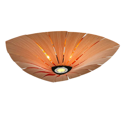 Leaf Design Wooden Pendant Light Fixture