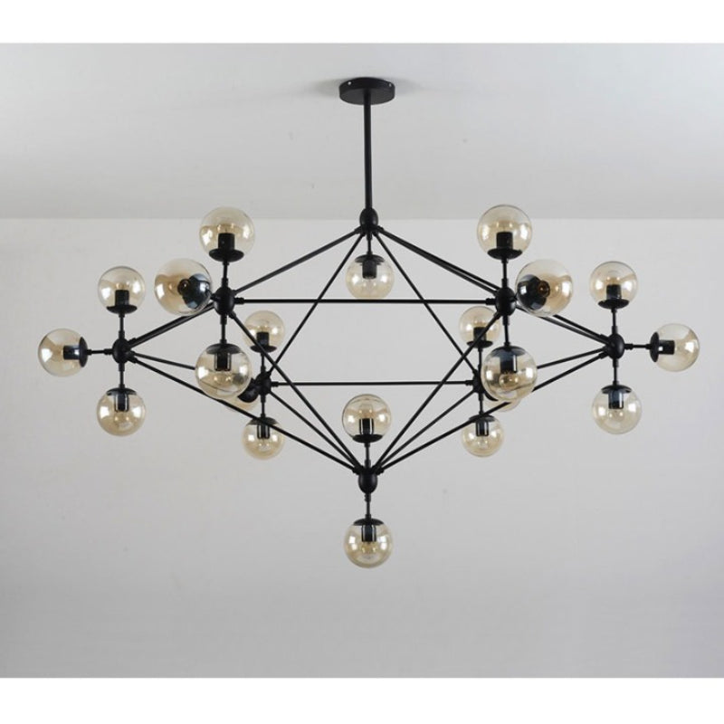 Industrial Black Magic Bean LED Chandelier