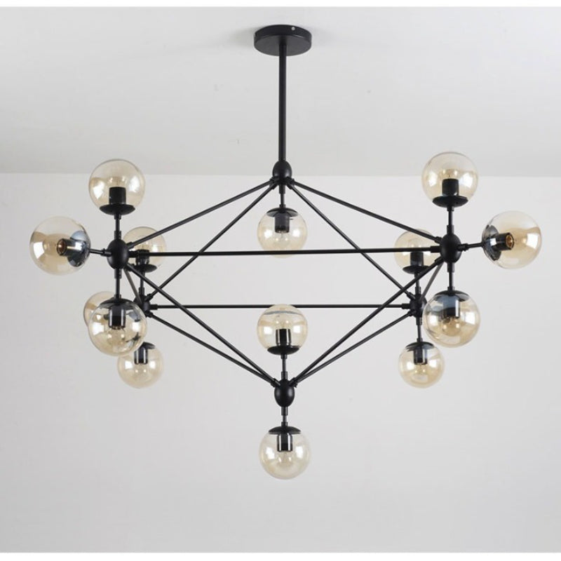 Industrial Black Magic Bean LED Chandelier