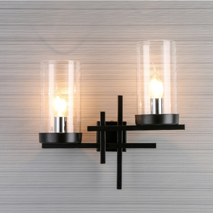 Iron Glass Double Head Decoration LED Wall Lamp