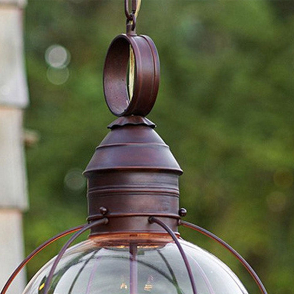 Iron and Glass Design Outdoor Pendant Lamp