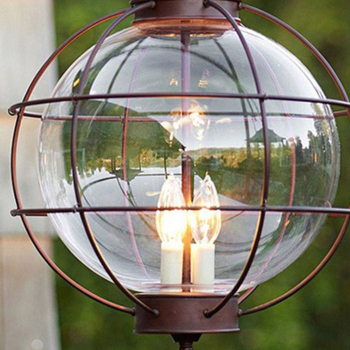 Iron and Glass Design Outdoor Pendant Lamp
