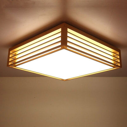 Wooden Square LED Ceiling Light