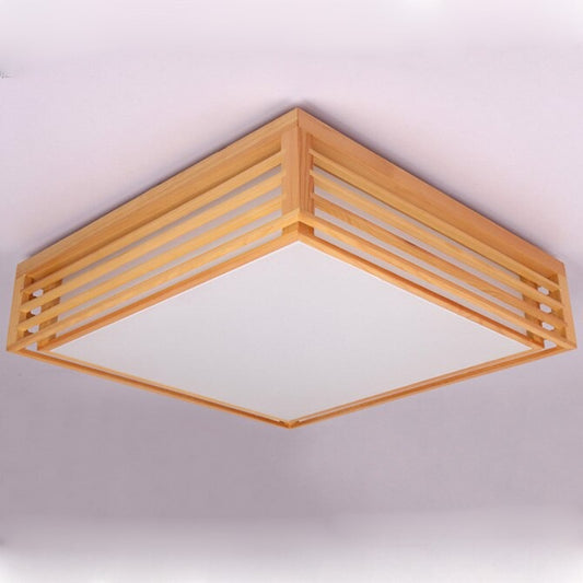 Wooden Square LED Ceiling Light