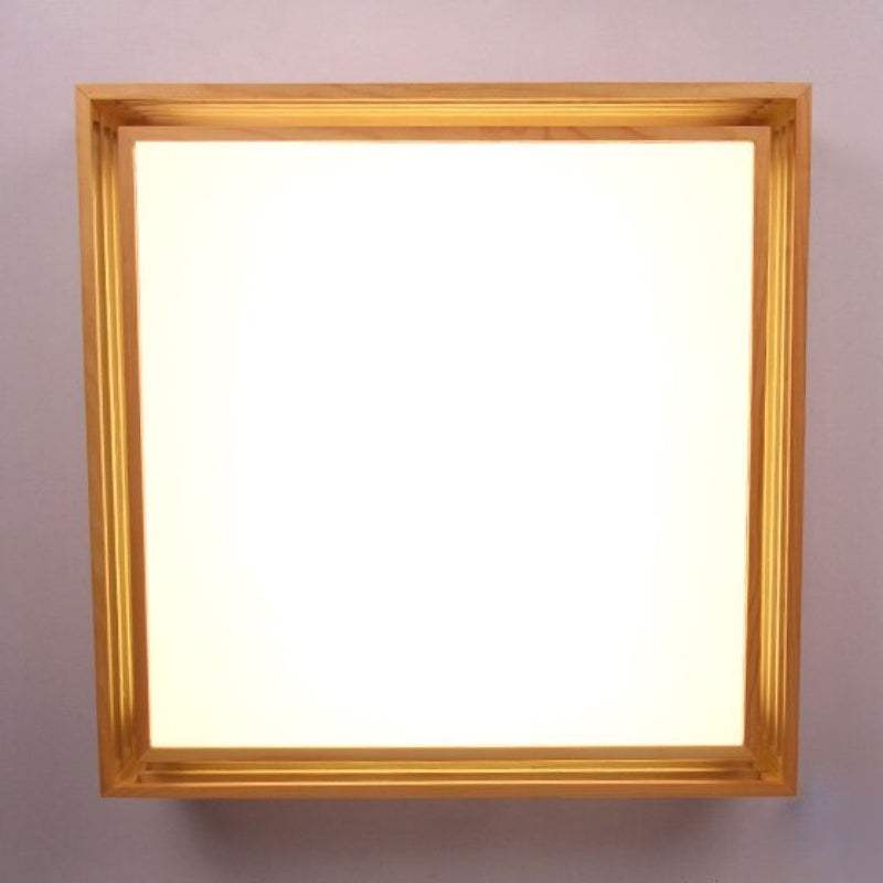 Wooden Square LED Ceiling Light