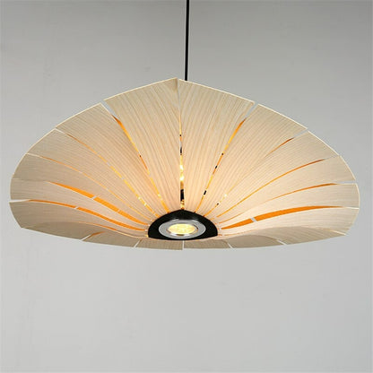 Leaf Design Wooden Pendant Light Fixture