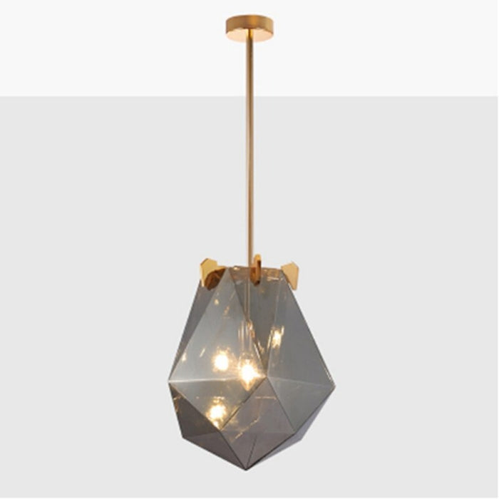 Modern Polyhedron Glass Single Head Pendant Lamp