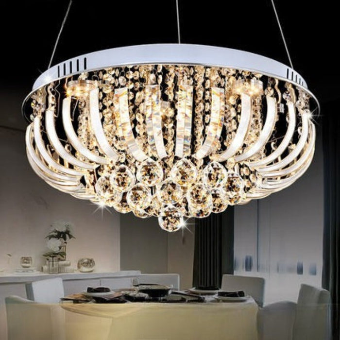 LED Crystal Rounded Decorated Chandelier Lamp