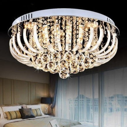 LED Crystal Rounded Decorated Chandelier Lamp