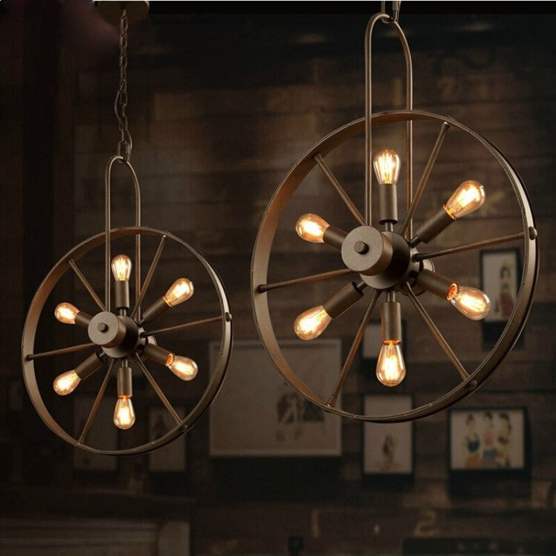 Loft Industrial Wind Wheel Pendant Lamp