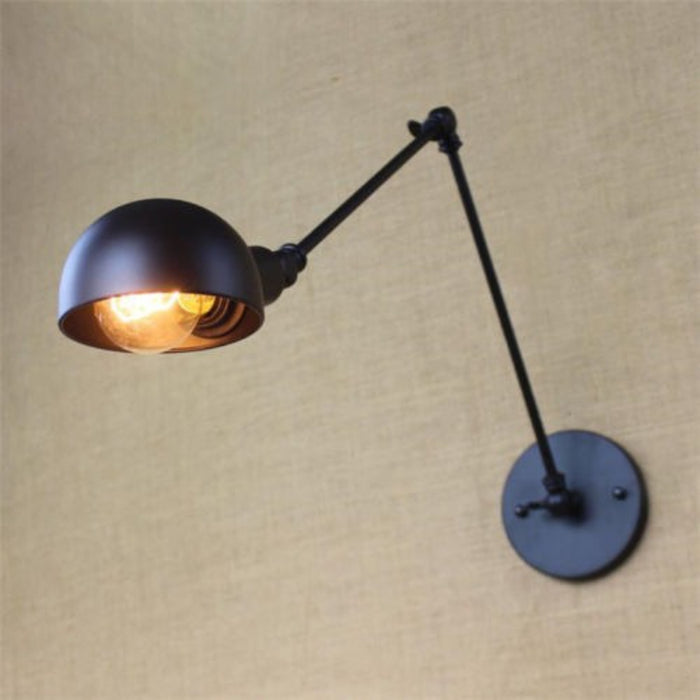 Industrial Long Swing Arm Wall Lamp Fixture | Elegance, Premium Iron, Multiple Styles