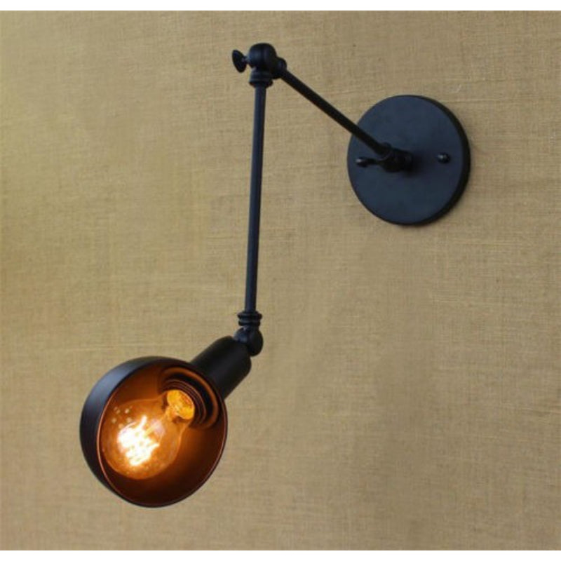 Industrial Long Swing Arm Wall Lamp Fixture | Elegance, Premium Iron, Multiple Styles