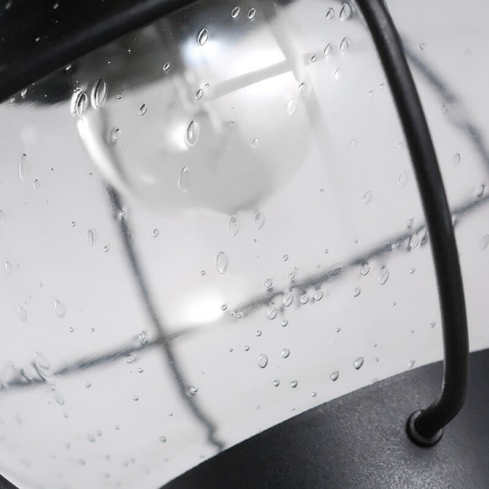Black Retro Oval Glass Pendant Lamp