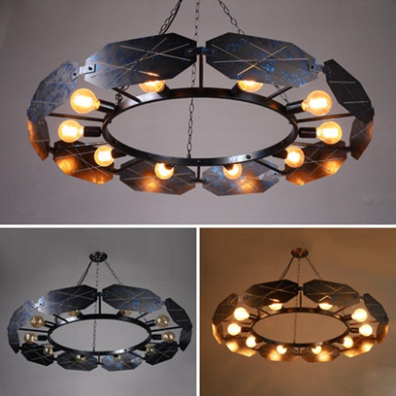 Loft Retro Industrial Wrought Iron Pendant Lamp