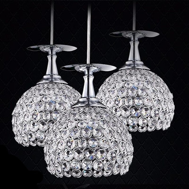 Luxury LED Chrome Crystal Pendant Lamp