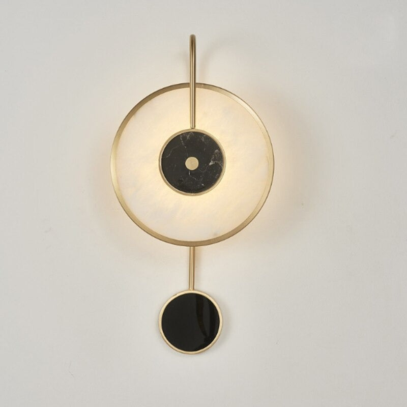 Marble Round Single Wall Light