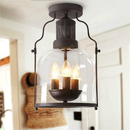 Retro Industrial Creative Glass E14 Bulb Ceiling Lamp