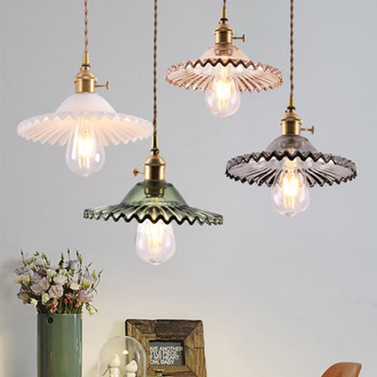 American Style LED Pure Copper Lotus Pendant Lamp