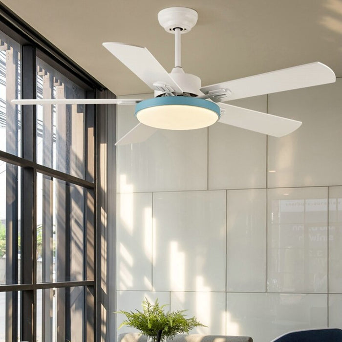 LED Remote Control Decor Warm Fan Lighting Fixture