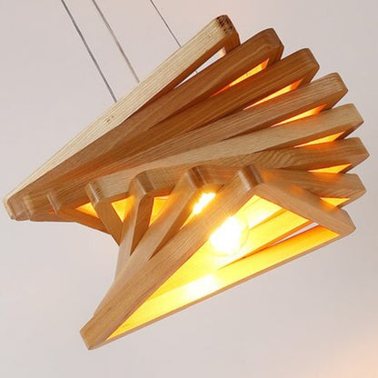 Modern Brief Wood Knob Pendant Light Lamp