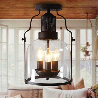 Retro Industrial Creative Glass E14 Bulb Ceiling Lamp