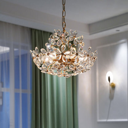 Luxury Crystal Flower LED Lighting Chandelier