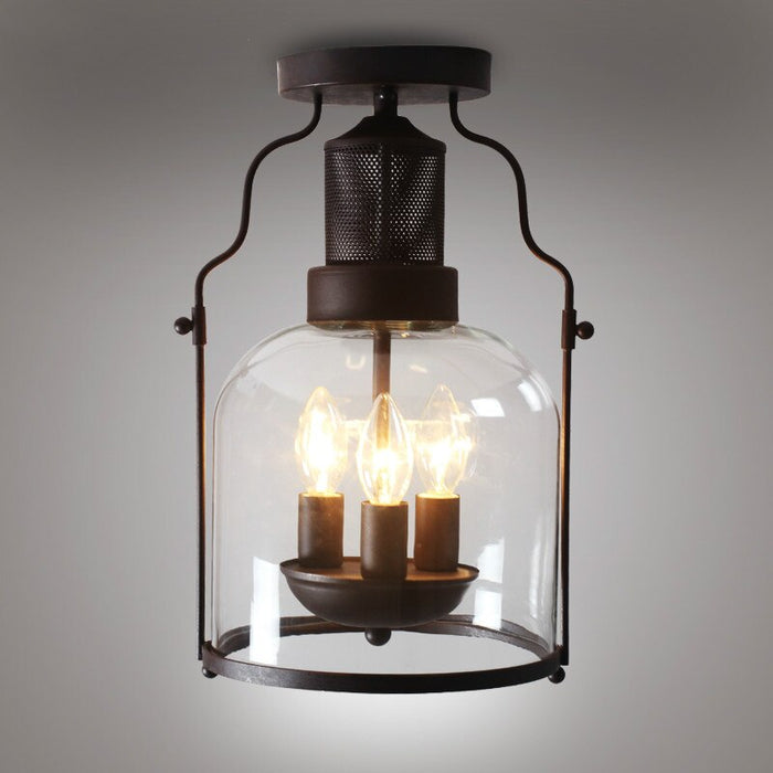 Retro Industrial Creative Glass E14 Bulb Ceiling Lamp