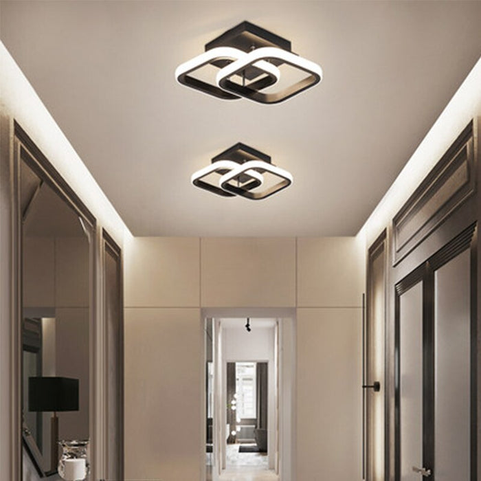 Modern Simple Black And White LED Ceiling Light