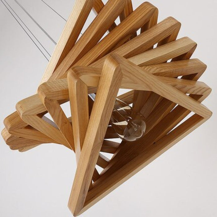 Modern Brief Wood Knob Pendant Light Lamp