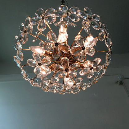 Luxury Crystal Flower LED Lighting Chandelier