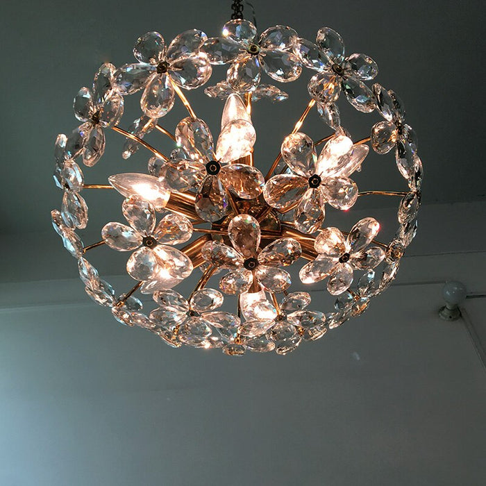 Luxury Crystal Flower LED Lighting Chandelier