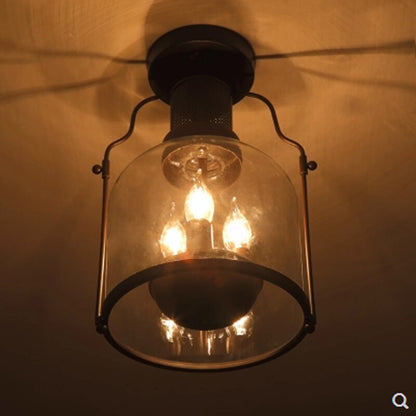 Retro Industrial Creative Glass E14 Bulb Ceiling Lamp