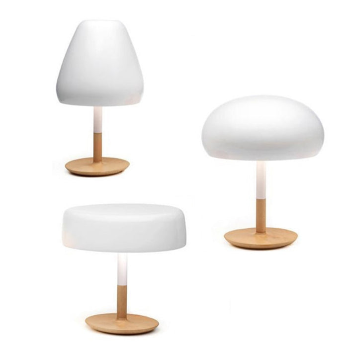 Nordic White Electroplated Metal Mushroom Design Table Lamp