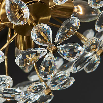 Luxury Crystal Flower LED Lighting Chandelier