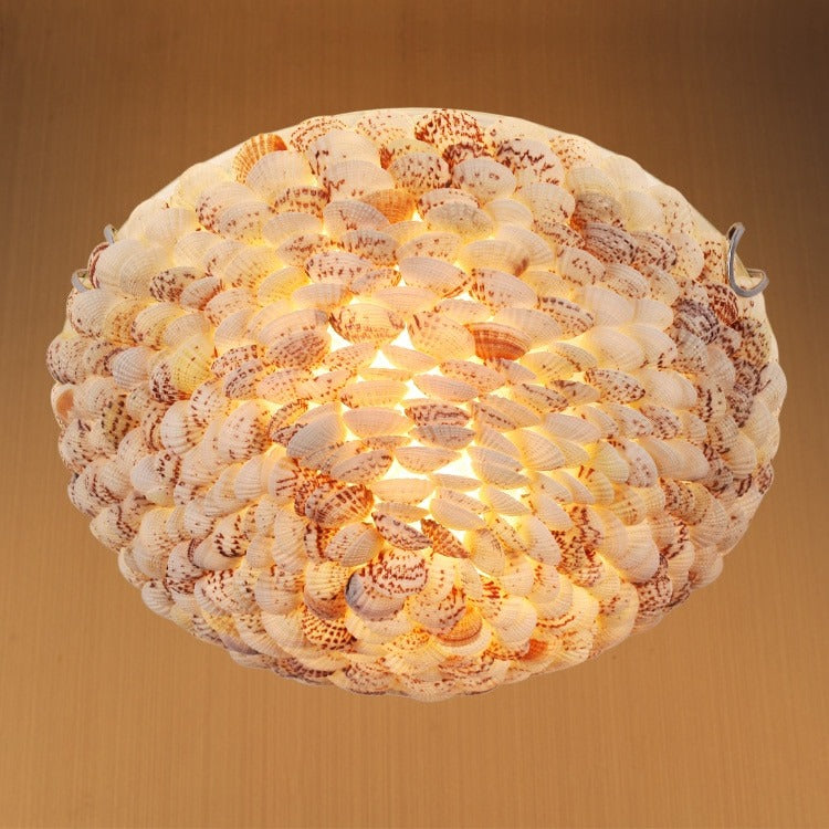 Mediterranean Style Natural Shell Ceiling Light