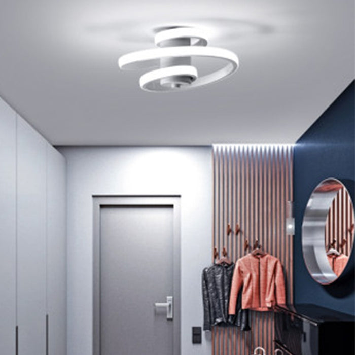 White & Black Geometrical Ceiling Lamp