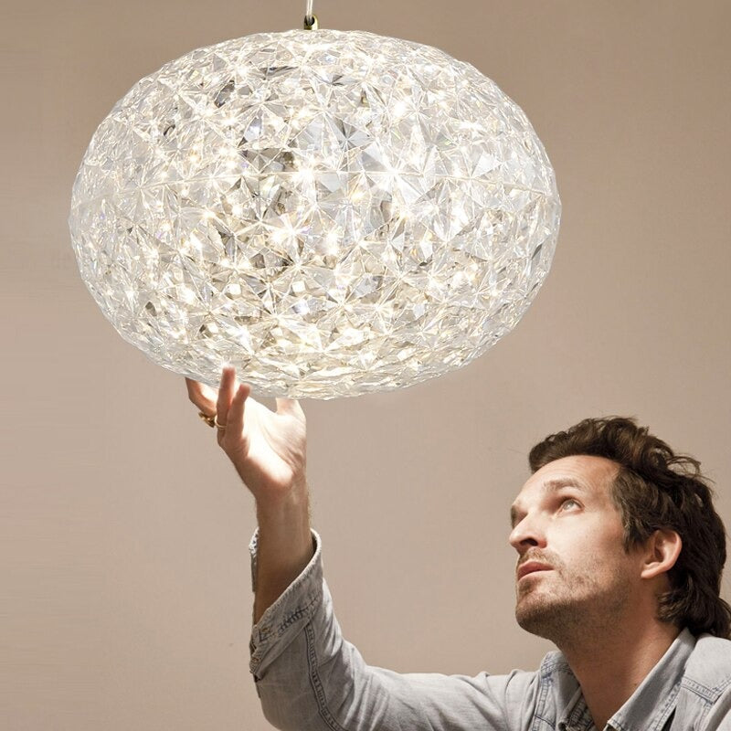 Acrylic Oval Ball Pendant Lamp