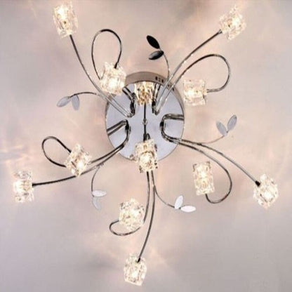 Modern Crystal Cube Decor Ceiling Lamp Fixture