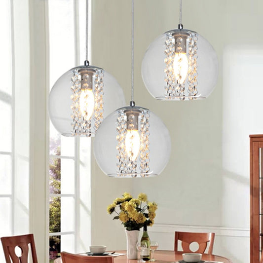 Modern White Glass Ball Pendant Light